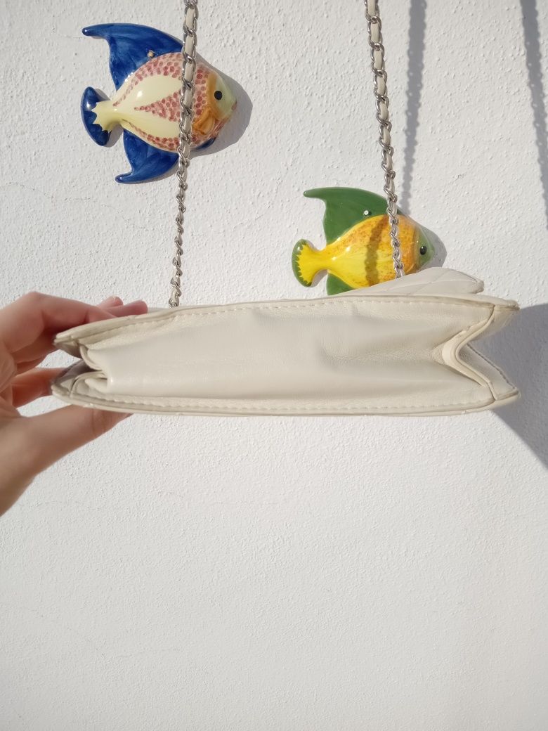 Mala tiracolo de ombro creme Misako