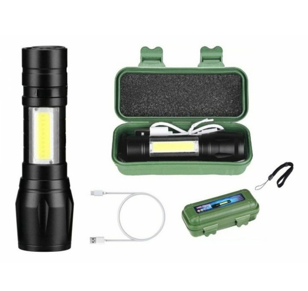 Ліхтар акумуляторний BL-511 з боковою підсвіткою дуже яскравий Police
