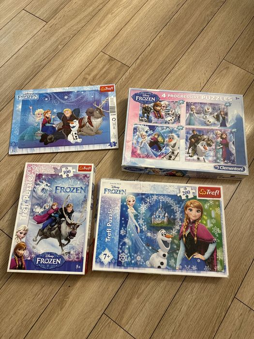 Puzzle Kraina Lodu Frozen 4 opakowania