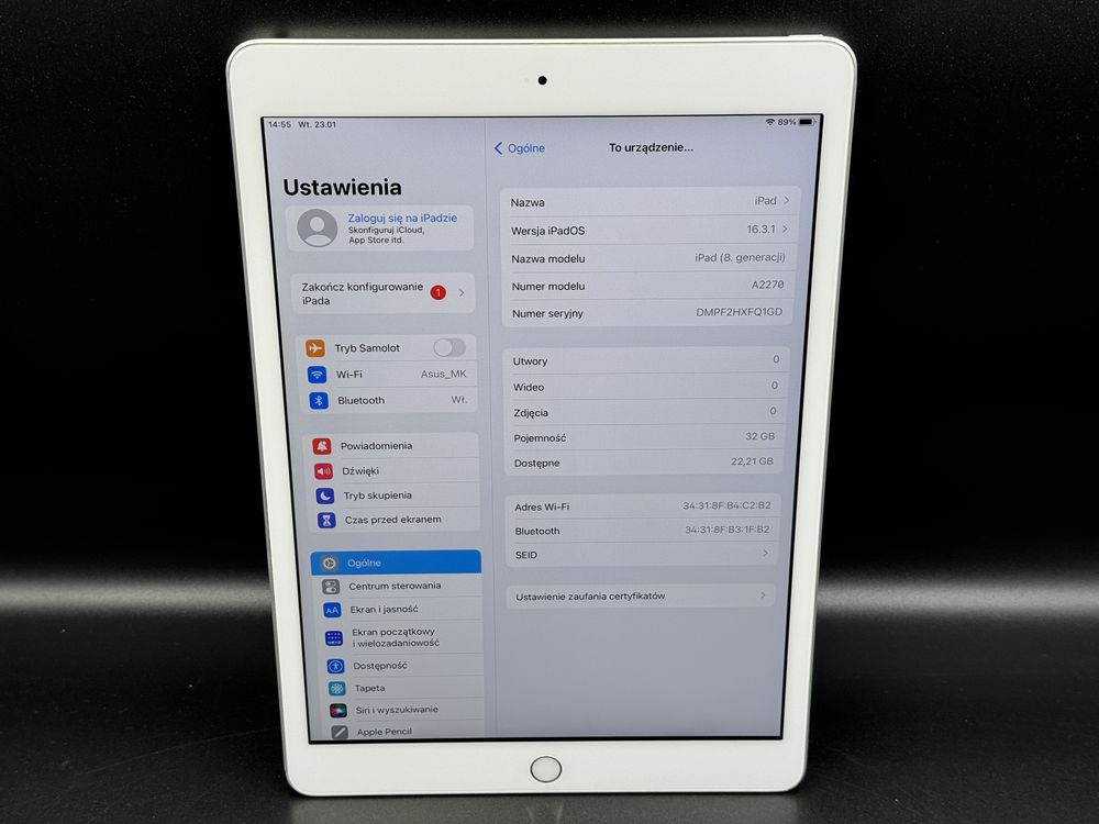 iPad 8. gen. 32GB (A2270) - tanio