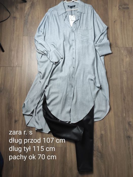 Koszula tunika oversize r. S ZARA szara z metką