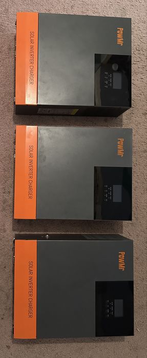 PowMr solarny inverter charger hybryda 3-fazowy uklad trzech jednostek