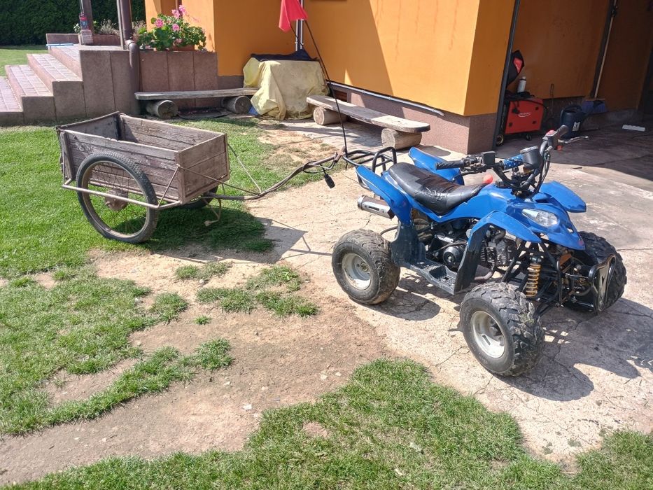 Quad 110/125 1+1 plus wózek koła 7cali,  nowy silnik