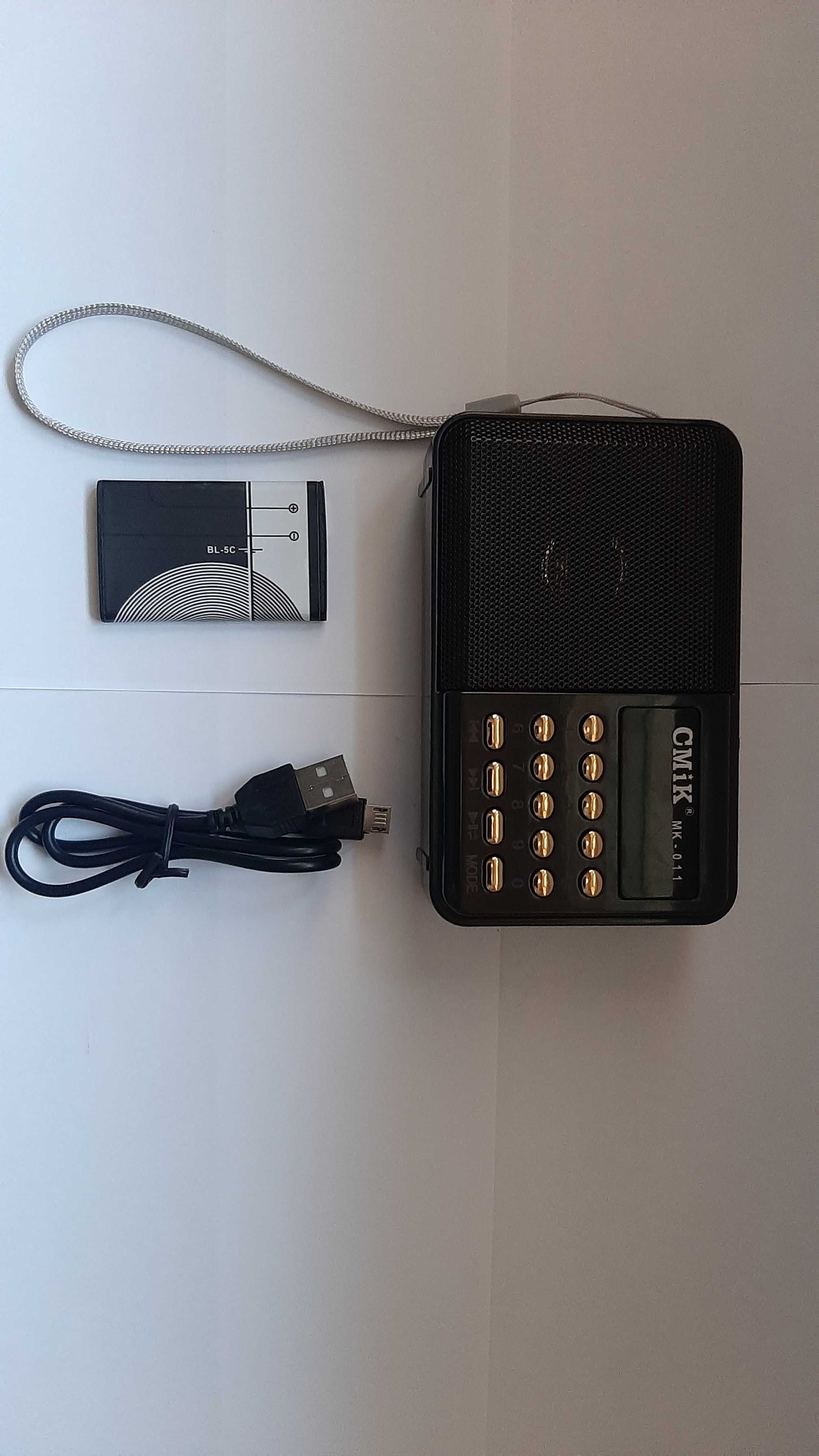 Radio radyjko AM/FM przenośne turystyczne kieszonkowe bateryjne USB