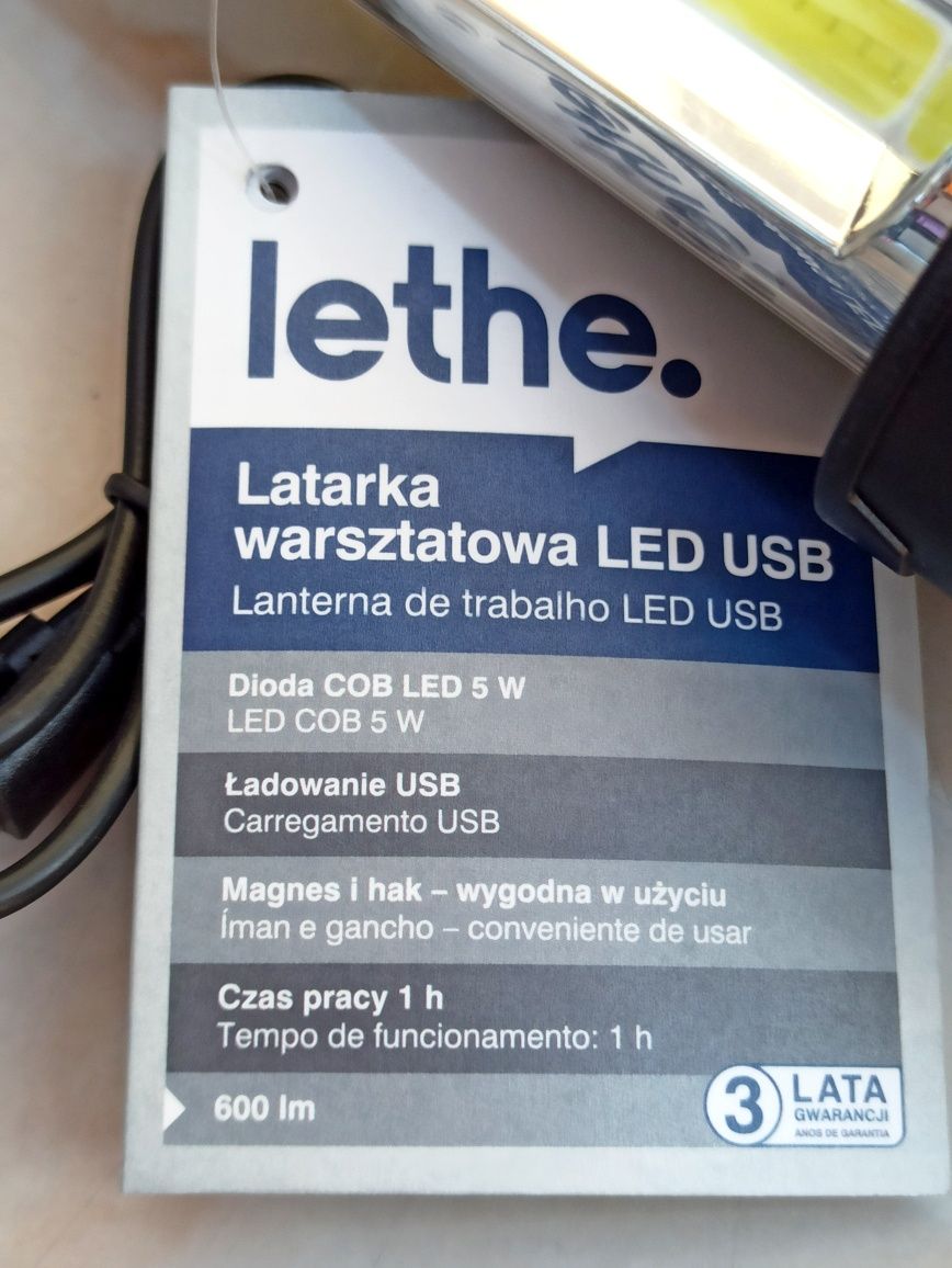 Latarka lampa warsztatowa LED usb