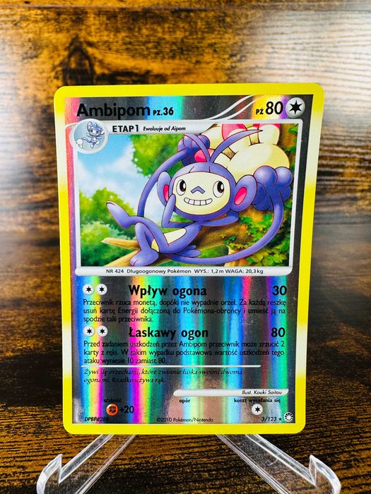 Ambipom 3/123 Reverse Diament Perła Tajemne Skarby PL Karta Pokemon
