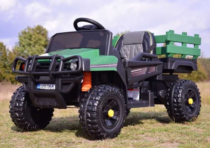 Auto samochód na akumulator BUGGY z przyczepką FARMER PICK-UP traktor