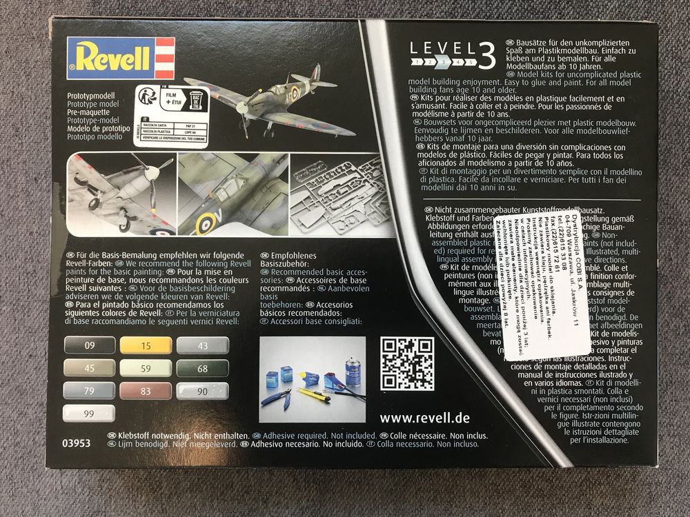 Model do sklejania Revell 03953 samolot Spitfire
