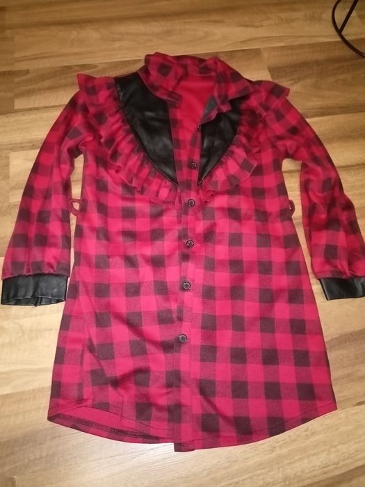 Sukienka w kratkę, r. 128cm