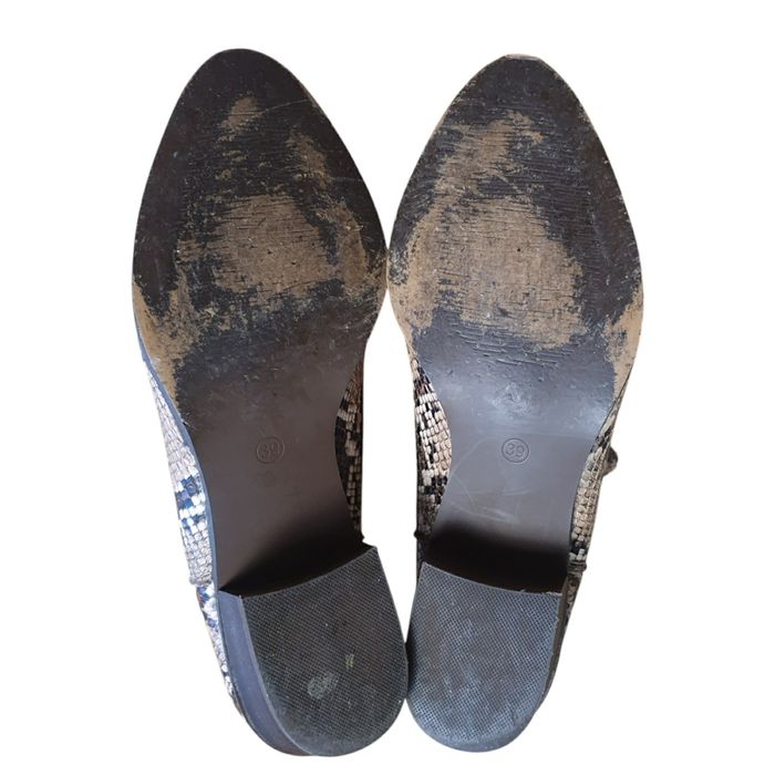 Buty Anna Field Botki Krótkie Kozaki Wzór Skóra Węża 39