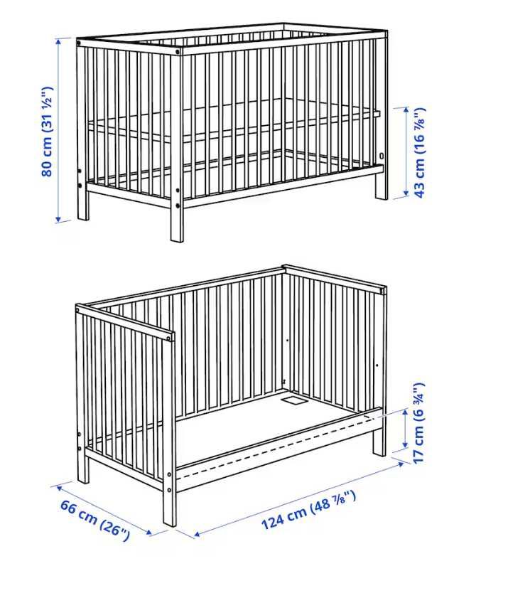 Berço bébé com lençois e proteção