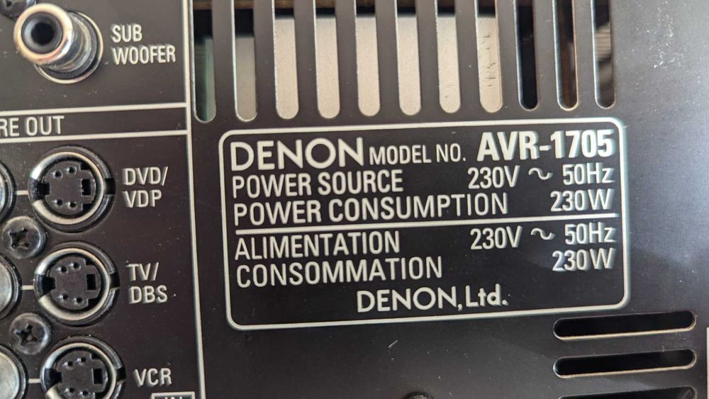 Wzmacniacz z tunerem (amplituner) DENON AVR-1705 używany sprawny .
