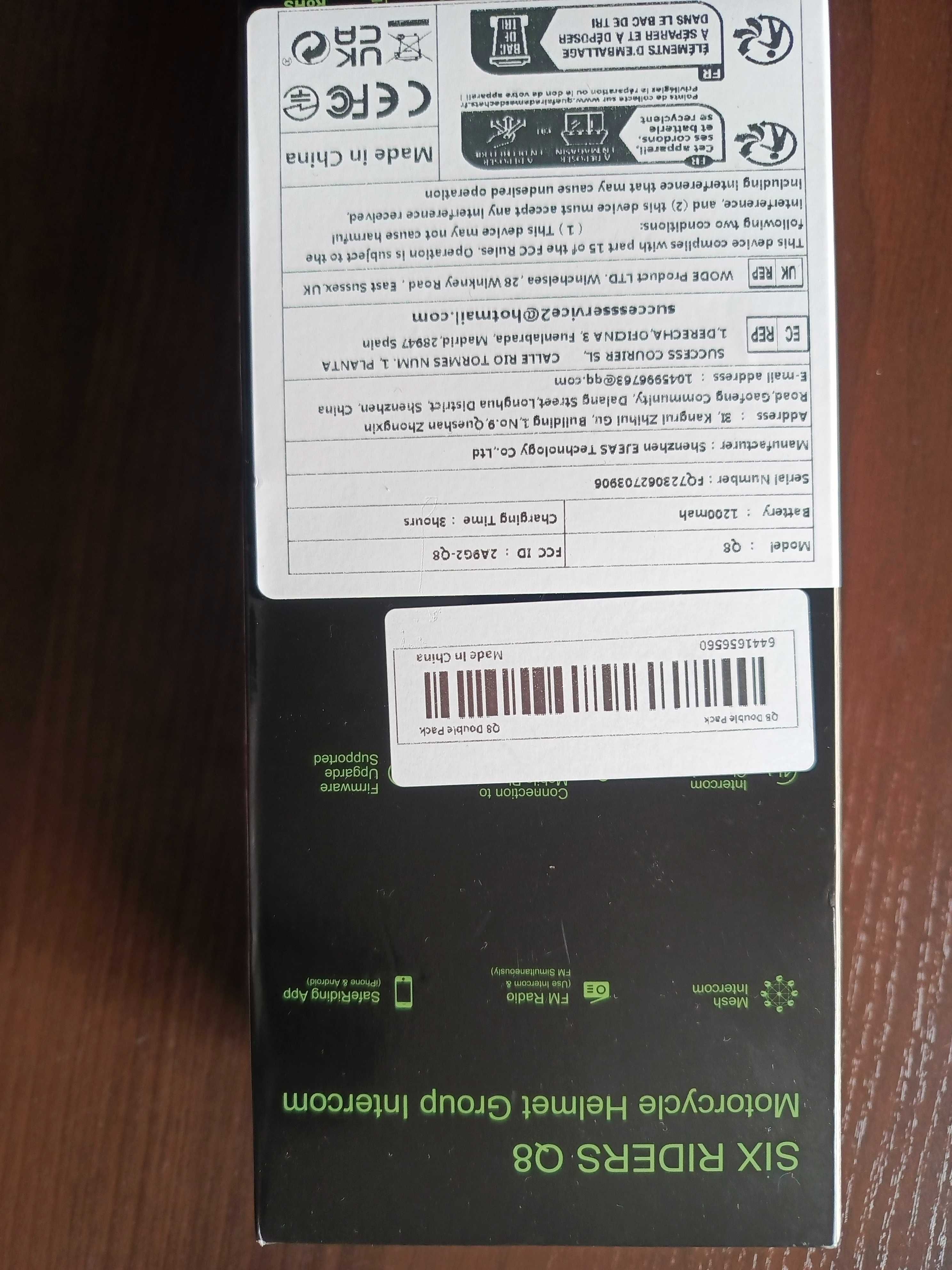 Intercom EJEAS Q8