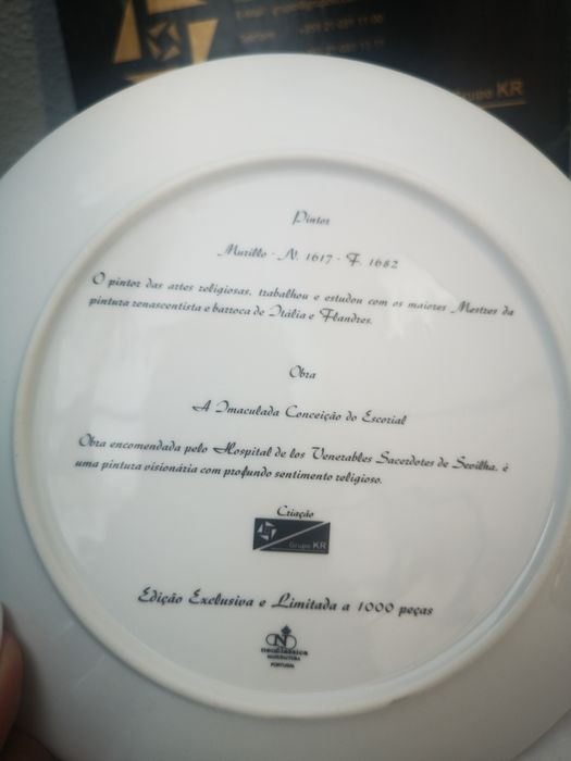 Prato pintura A Imaculada Conceição de Escorial