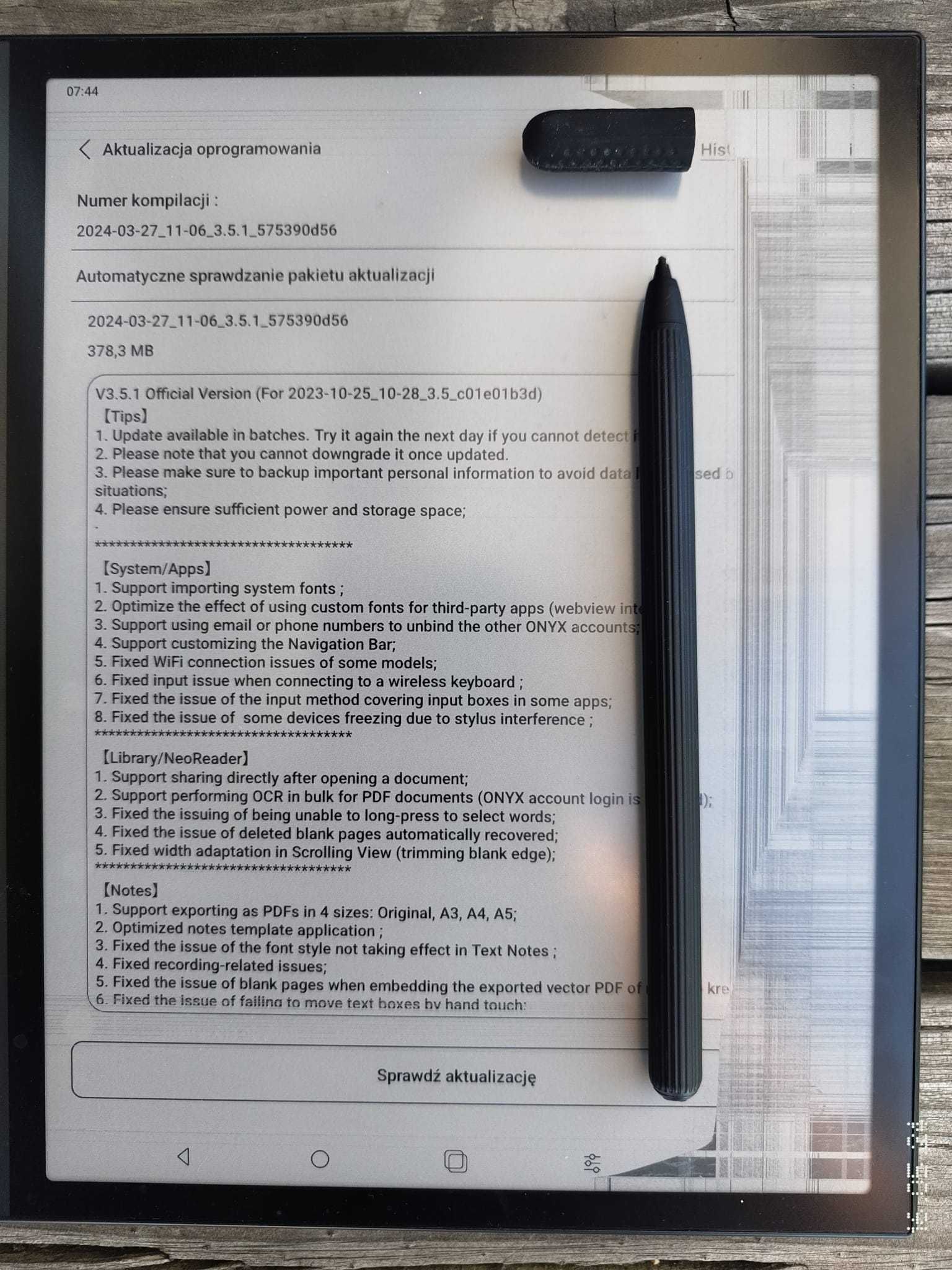 Boox Note Air 3 C - uszkodzony