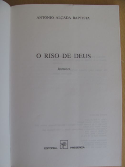 O Riso de Deus de António Alçada Baptista