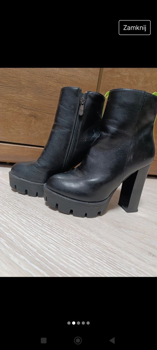buty ocieplane na obcasie
