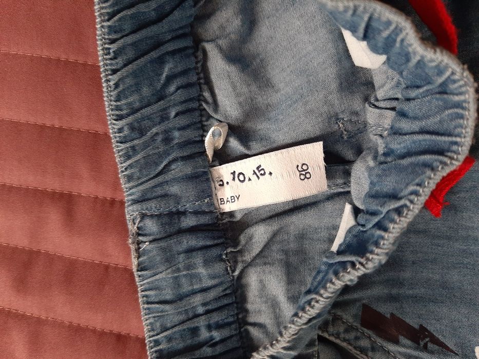 Spodnie jeansowe 5 10 15 rozm. 86 plus bluzeczka