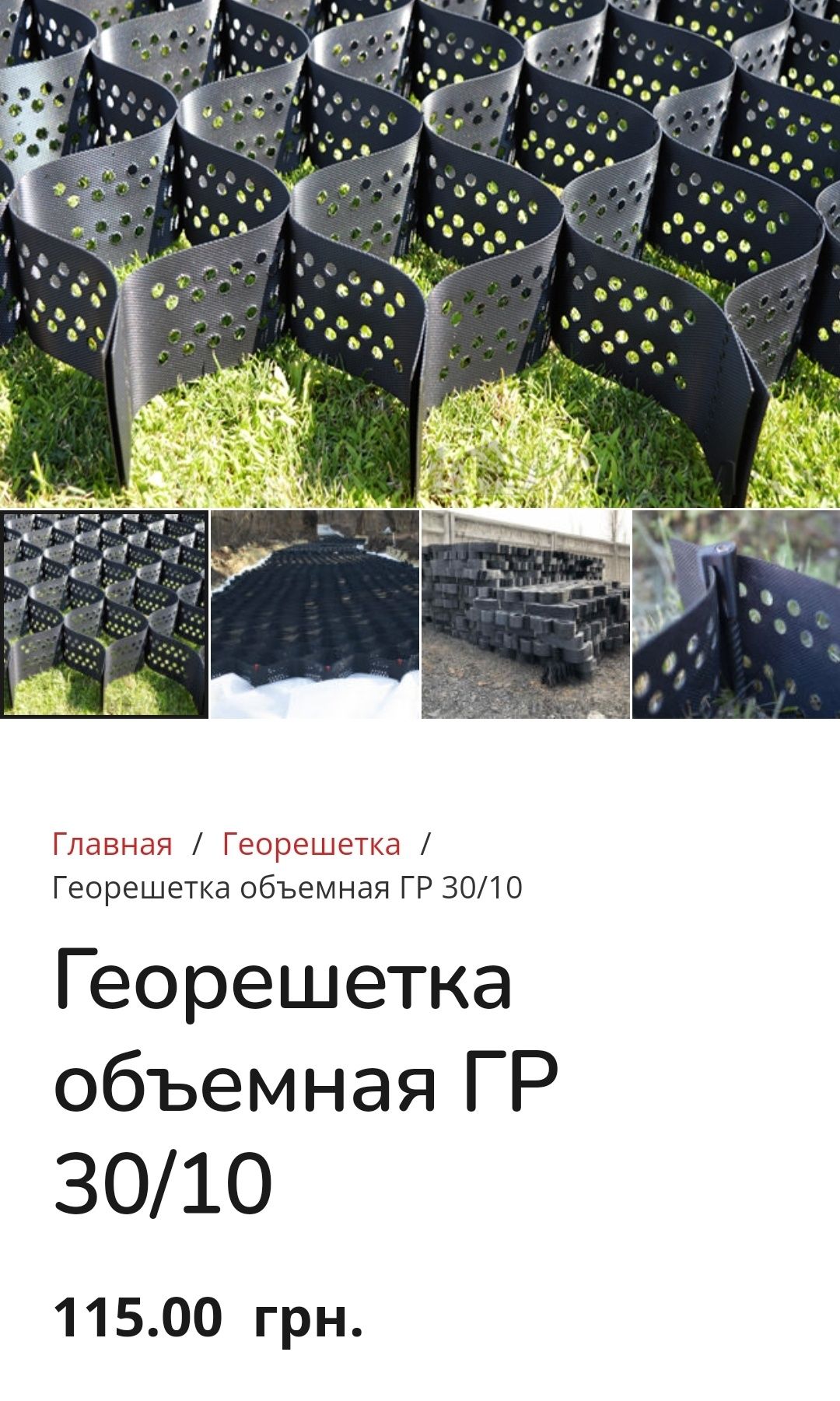 Георешетка объемная  ГР 30/10