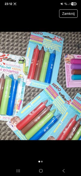 Kredki kąpielowe Hero nowe