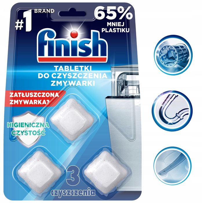FINISH Tabletki do czyszczenia zmywarki, 3 szt.