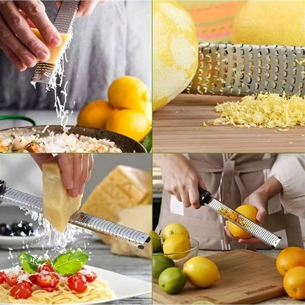 TARKA Ręczna DO CZOSNKU IMBIRU SERA DŁUGA Kuchenna Stalowa Uniwersalna