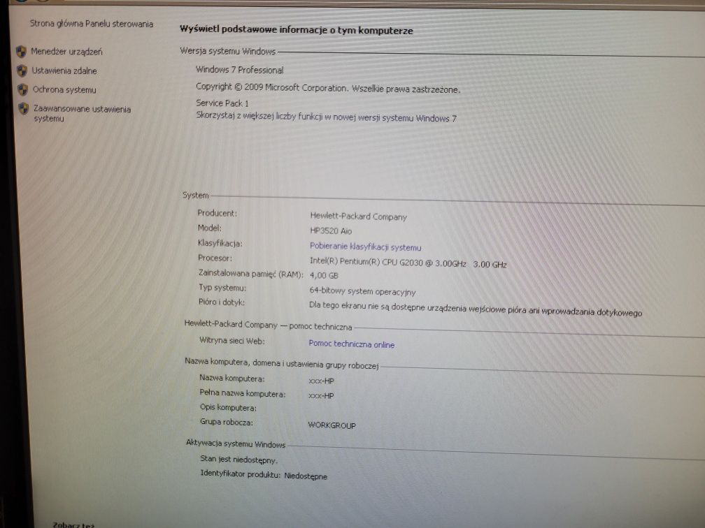 Komputer HP Pro All in one 3520 Business PC sprawny 100%