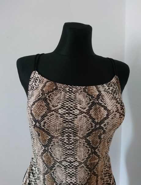 Bardzo seksowne body, strój w print wężowy, r M