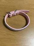 Coleira rosa com brilhantes para cao pequeno nova