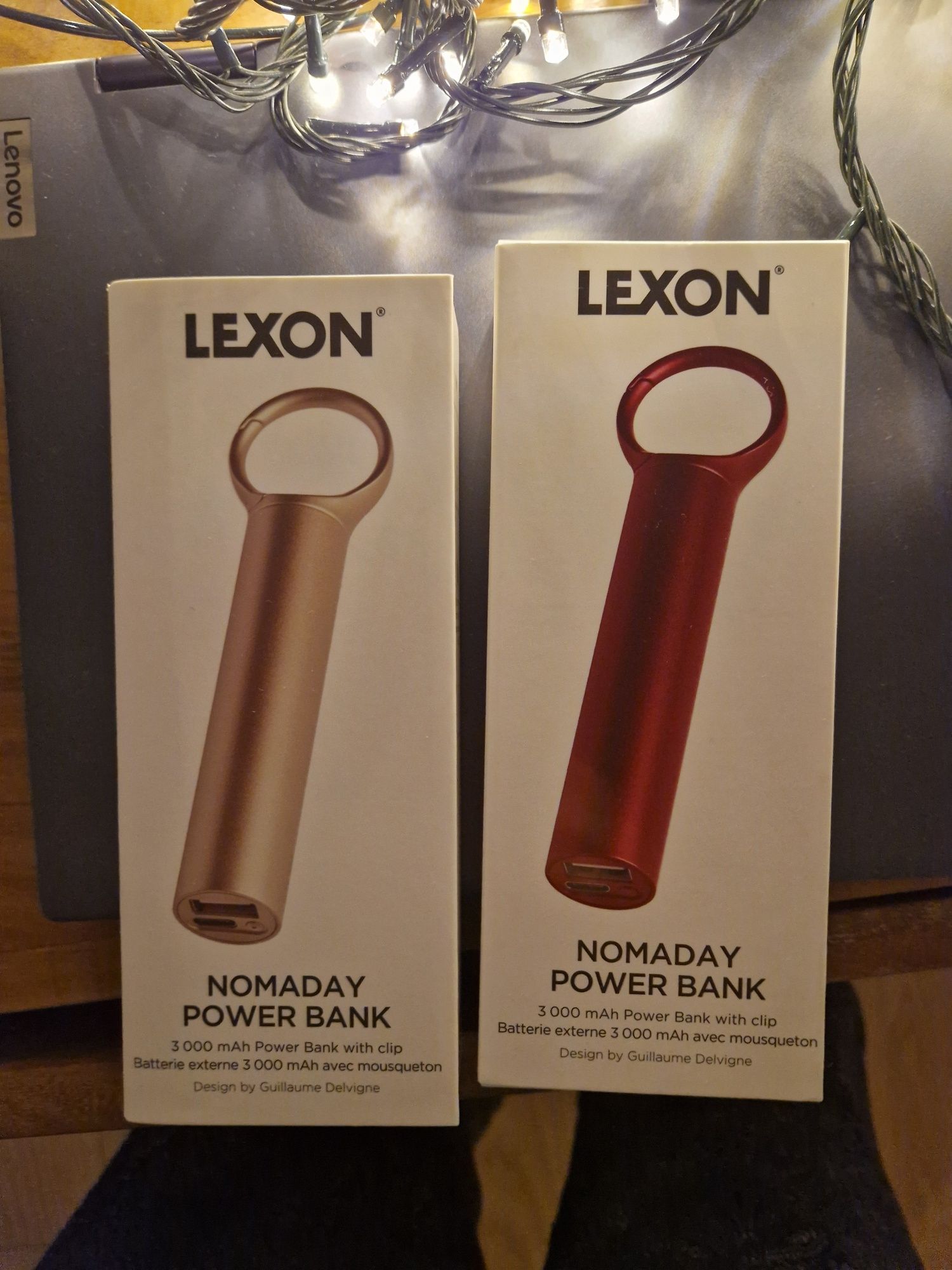 powerbank LEXON  czerwony/bezowy