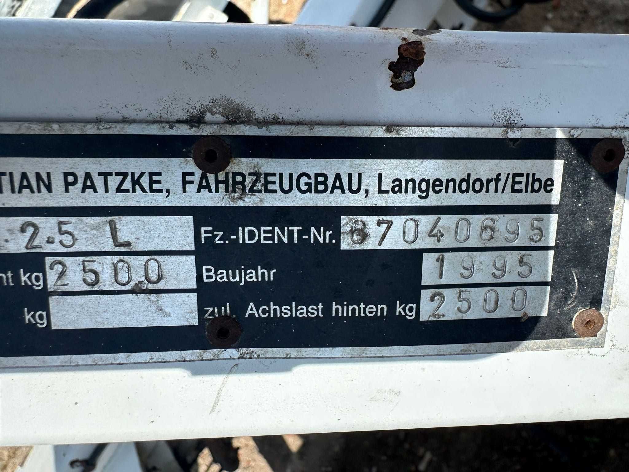 Przyczepa dłużycowa dłużyca  Patzke NL 2,5 T do stali drutu drewna