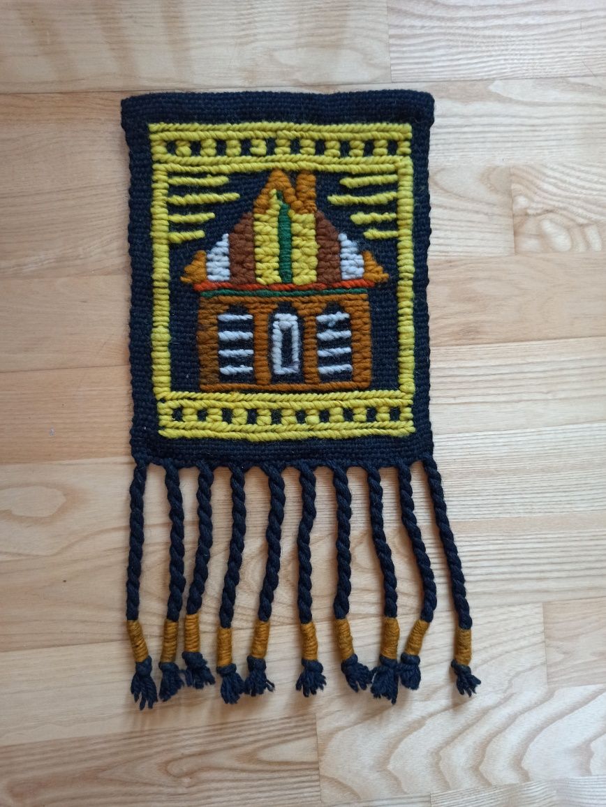 Sumak kilim makatka PRL vintage cepelia chałupa wełna etno folk