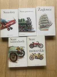 Stare Samochody, Żaglowce, Samoloty, Motocykle, Parowozy. 5 Książek