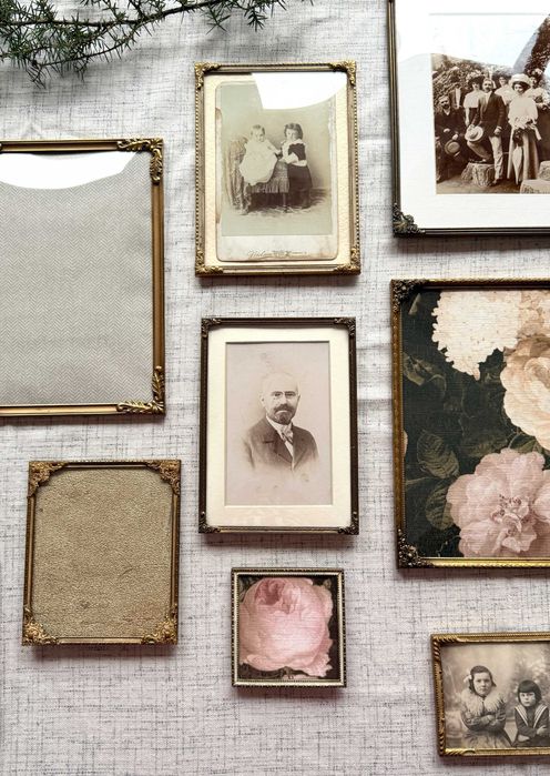 Metalowa ramka na zdjęcie nr 14 Rama. Oprawa. Stare zdjęcie. Vintage.