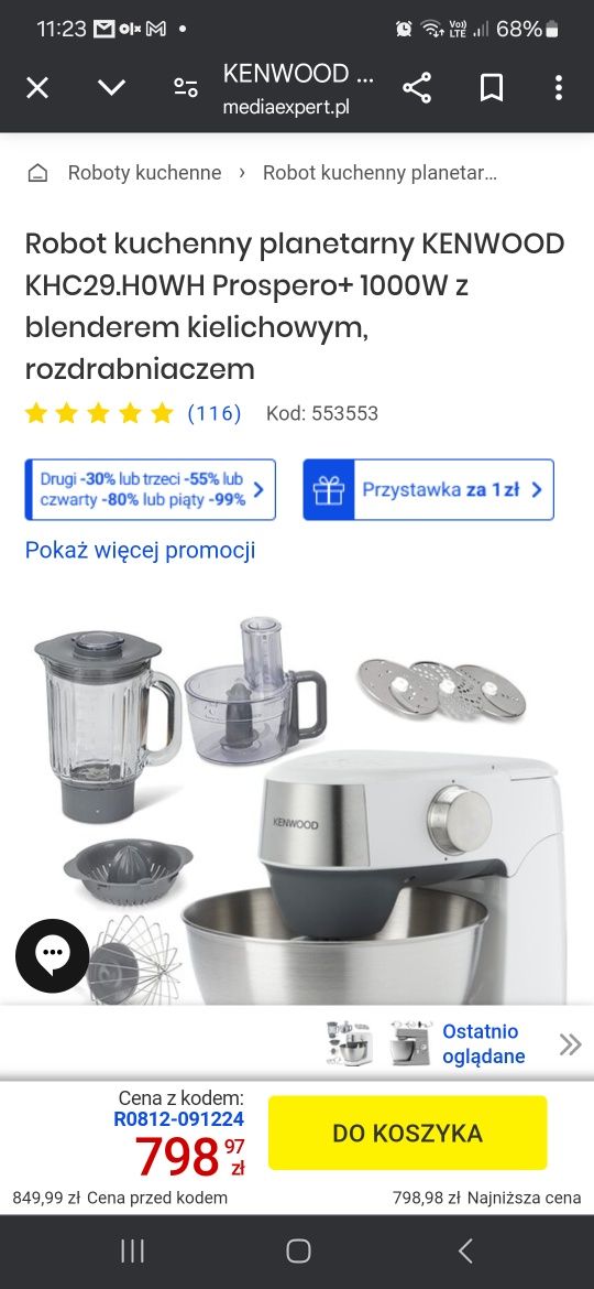 Robot planetarny kenwood  bdb