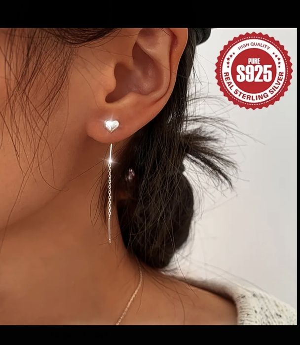 Сережки-протяжки зі срібла 925 проби