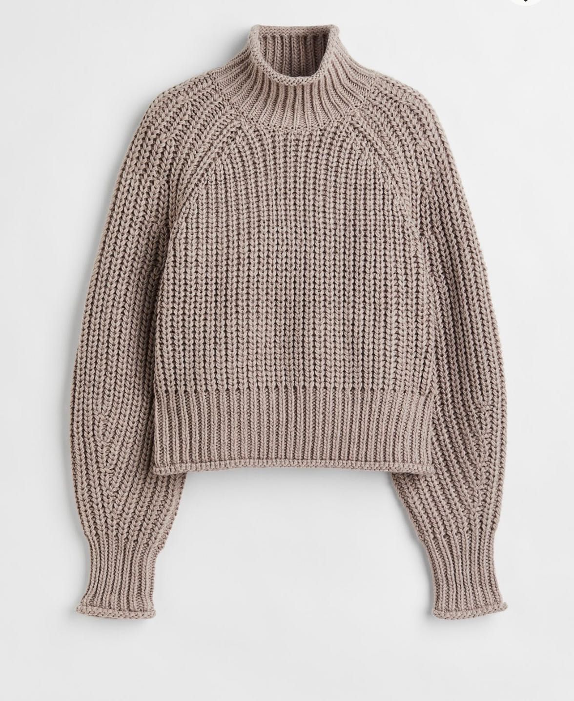 Sweter z miękkiej dzianiny brązowoszary H&M S