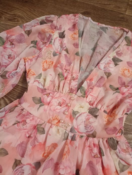 Шифонове плаття рожеве S-M