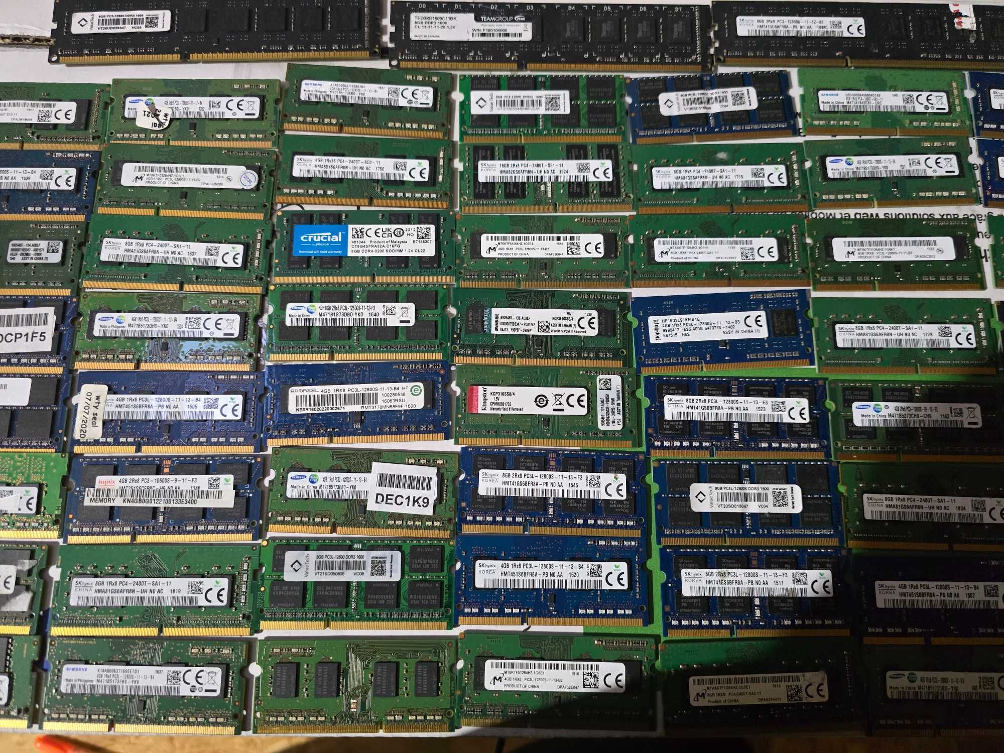 Pamięci ram 58szt. 4 8 16gb likwidacja serwisu okazja ddr 2 3 4