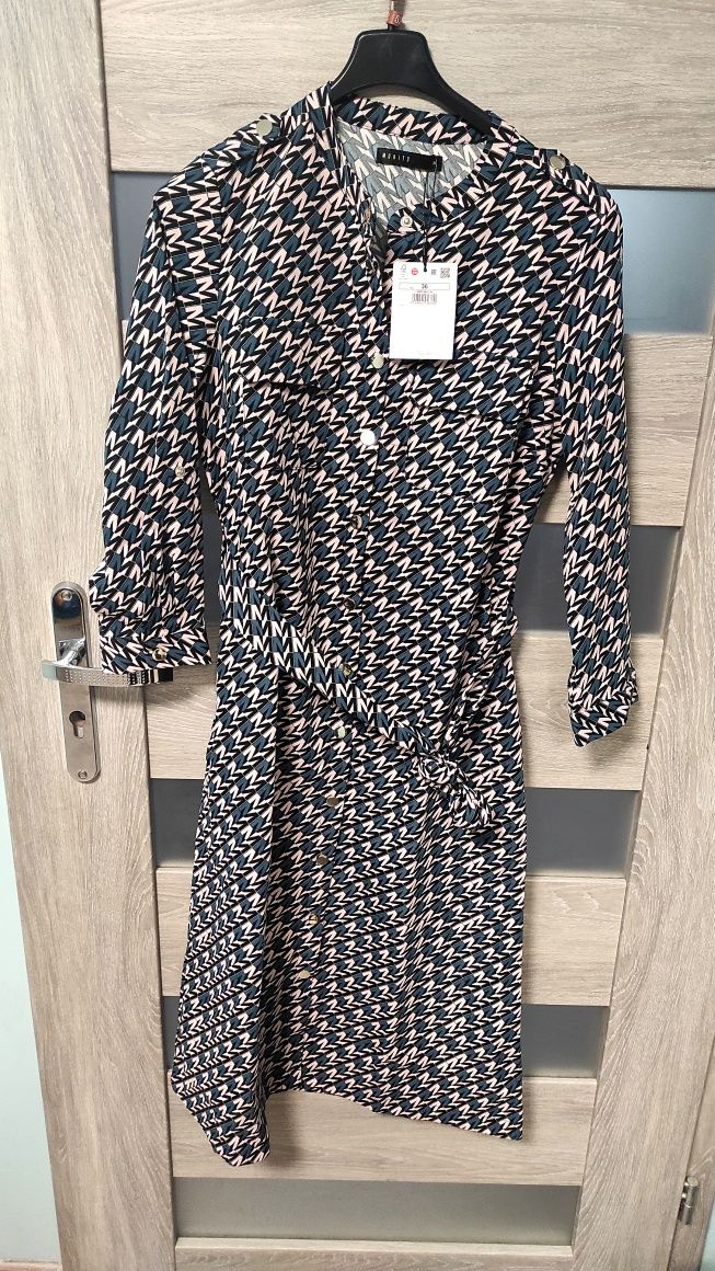 Szmizjerka damska MIDI print Mohito 36/S