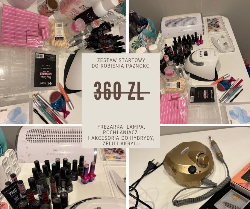 Zestaw do robienia paznokci: hybryda, żel, akrylożel