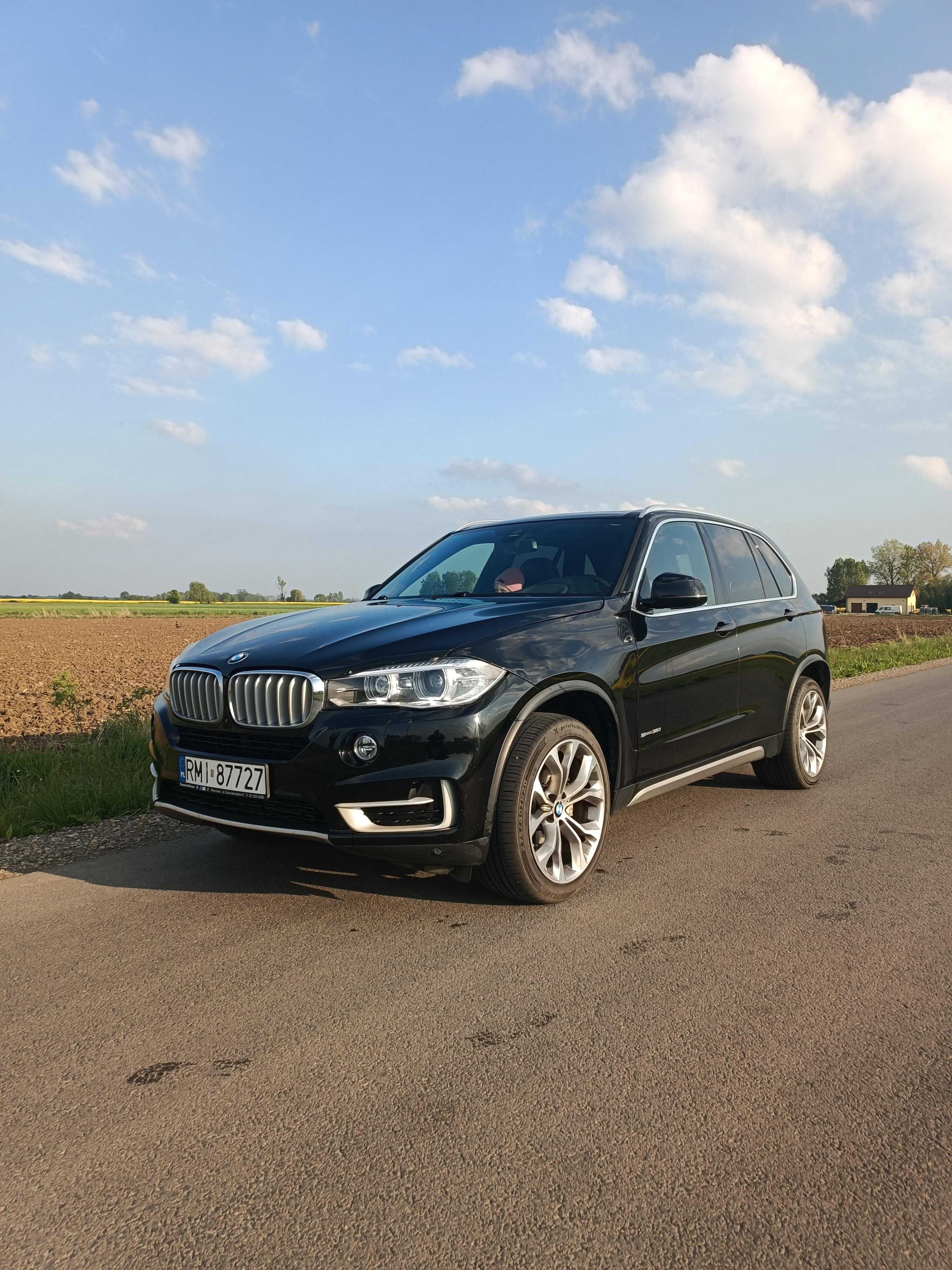 BMW X5 F15 3.0 benzyna, panorama, hak, po lifowa, xenon, nawigacja, FV