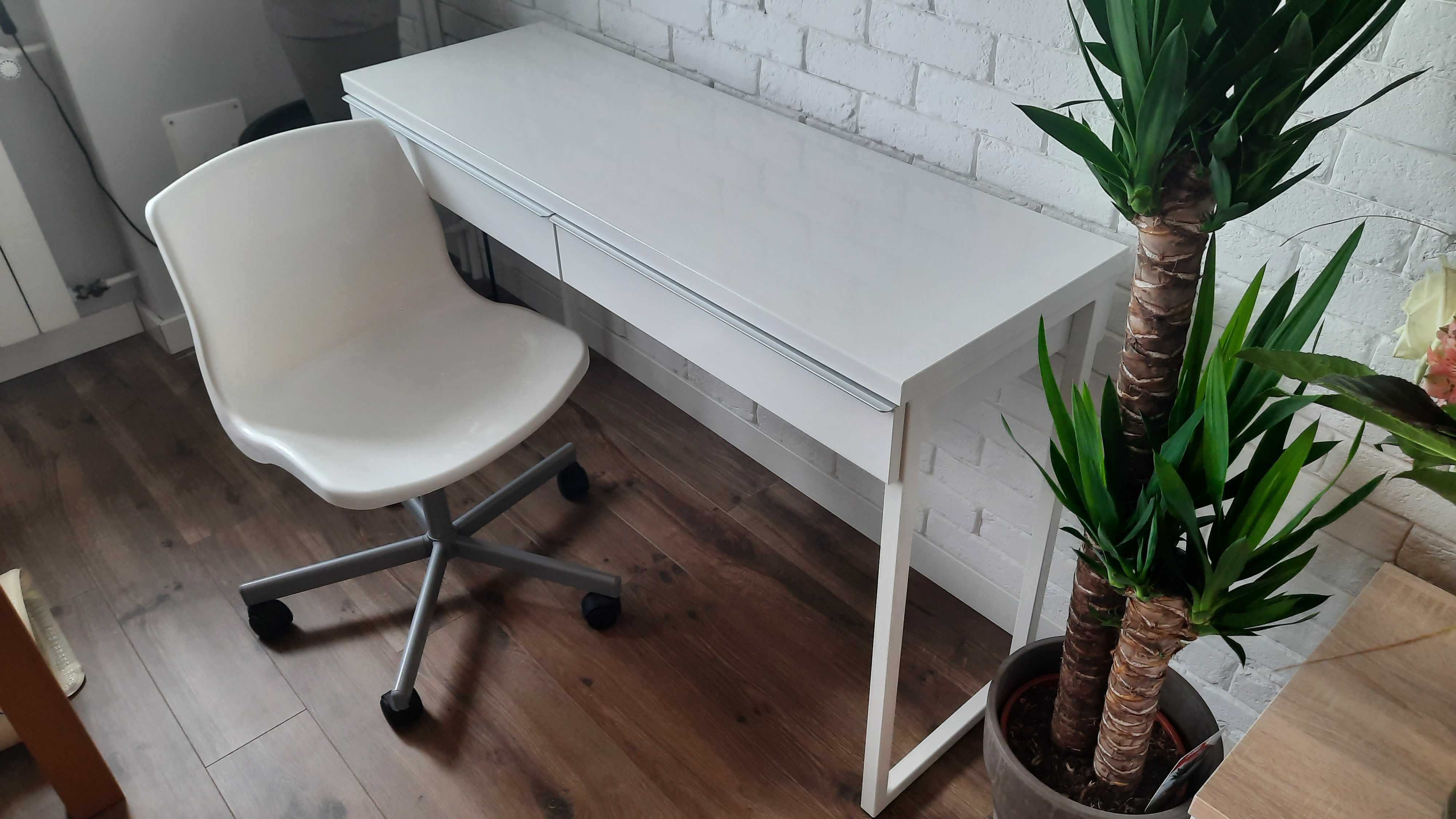krzesło biurowe obrotowe białe IKEA