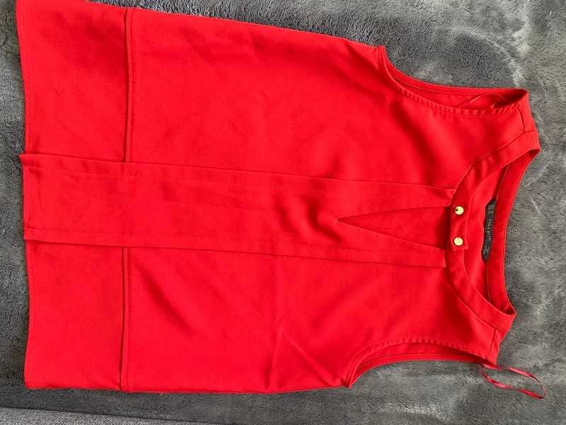 Elegancka czerwona bluzka ZARA xs