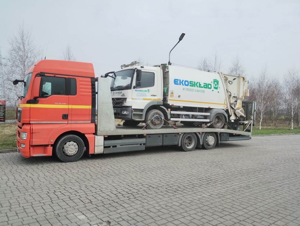 Usługi Transportowe Przewóz Maszyn Laweta 15T Pomoc Drogowa Winda ADR