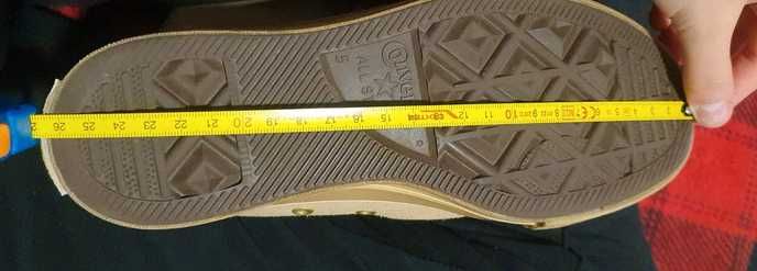 Buty trampki Converse beżowe, długie, ocieplane, zimowe
