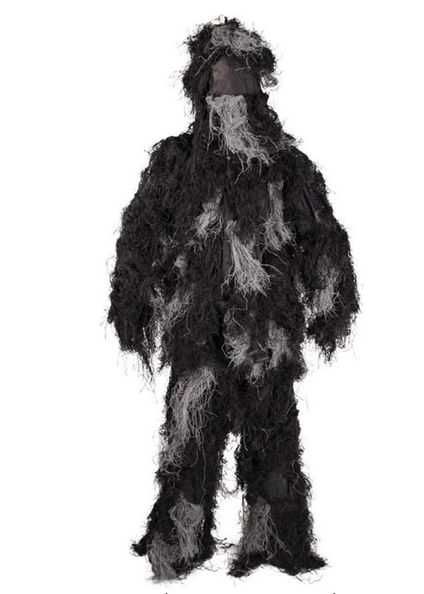 Maskałat Kombinezon Ghillie Suit czarny Night Camo