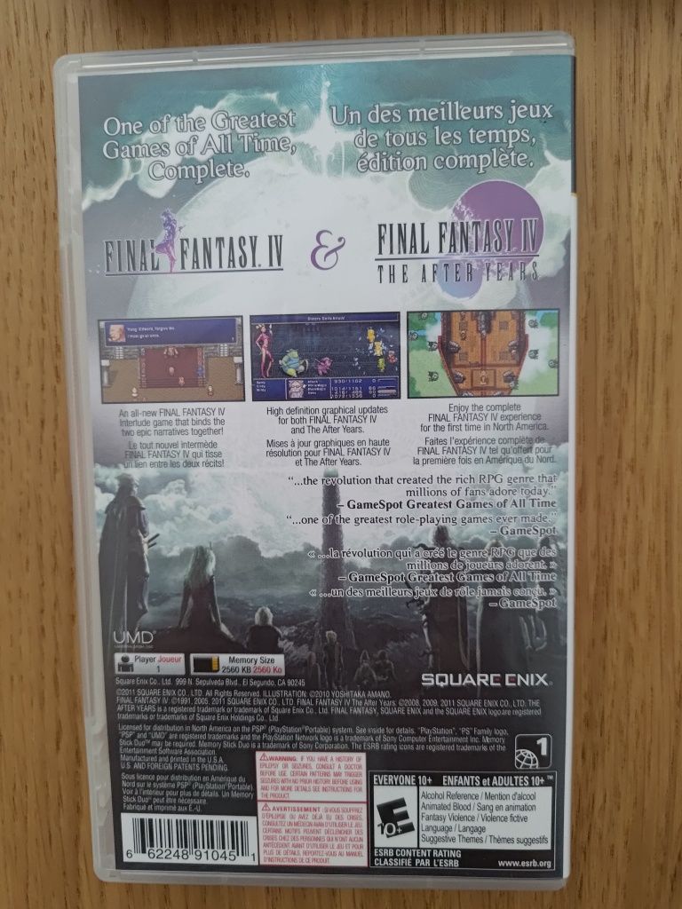 Final Fantasy IV the complete collection gra PSP