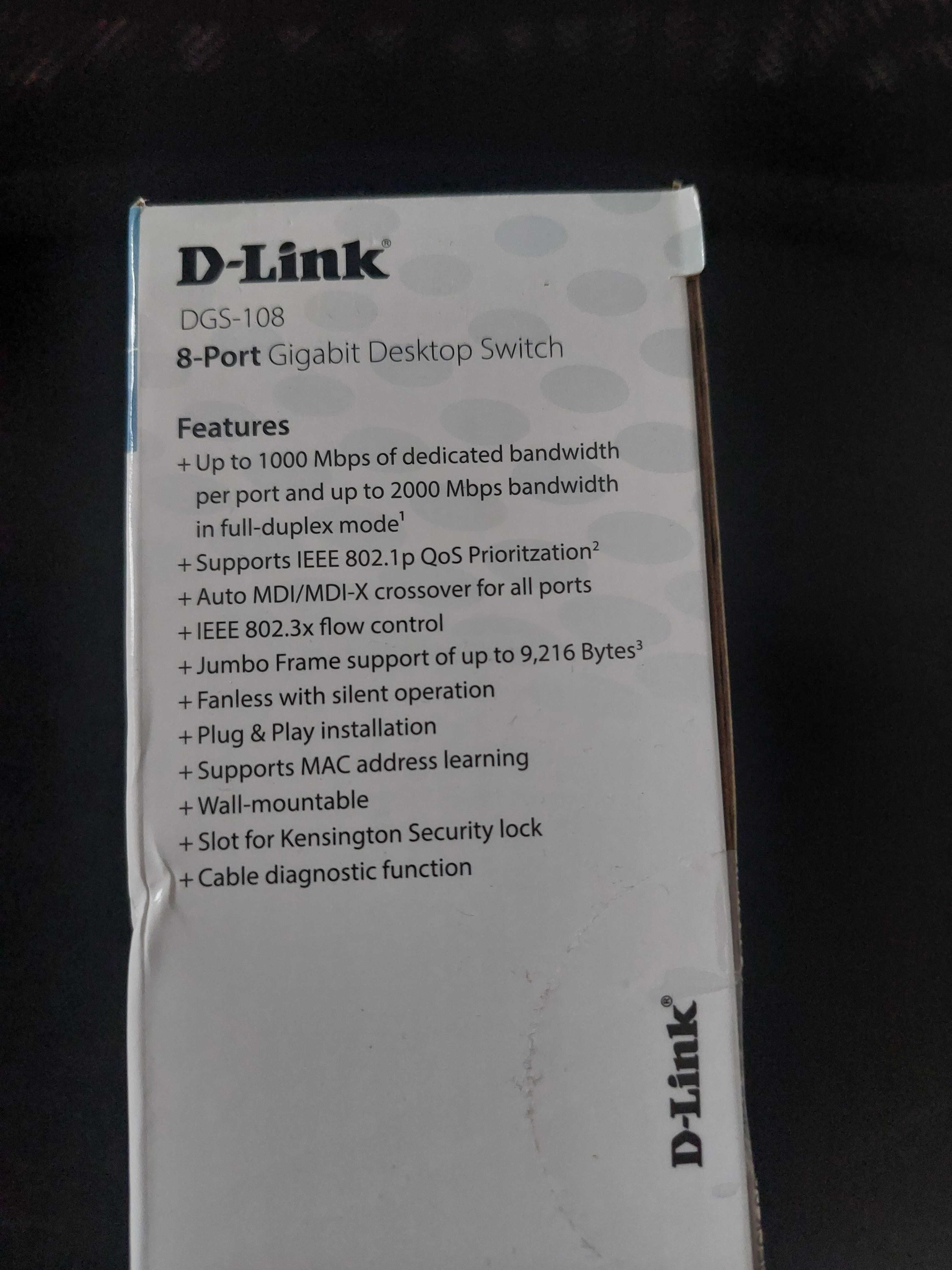 Switch D-LINK DGS-108 novo