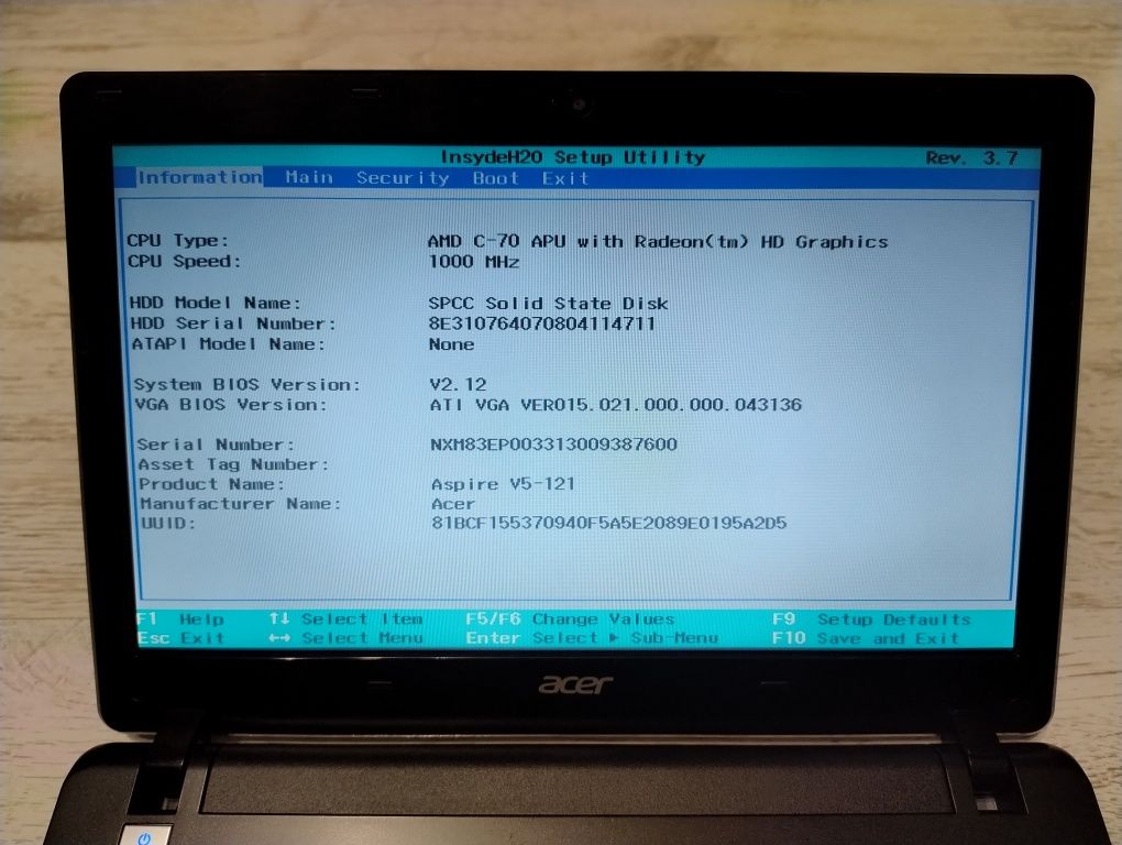 Płyta Główna Netbook Acer Aspire One 725 AMD C-70 DDR3 1Gb
